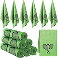 HunnmingRe 12 Count Cooling Towel Tennis Breathable Chilly Towel 32'' x 12'' Soft Tennis Ice Neck Wrap Workout Sweat Washcloths for Sports Gym Microfiber Dishcloths for Coach Gifts