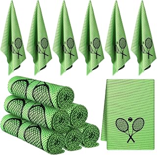 HunnmingRe 12 Count Cooling Towel Tennis Breathable Chilly Towel 32'' x 12'' Soft Tennis Ice Neck Wrap Workout Sweat Washcloths for Sports Gym Microfiber Dishcloths for Coach Gifts