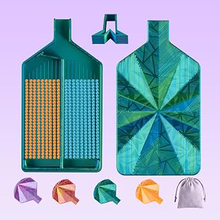 Diamond Art Trays with Lids, Multi-Color Partitioned Diamond Painting Tray Organizer for 5D Diamond Dots, Diamond Painting Accessories Storage Tray for Drills, Rhinestones and Beads, Blue Green