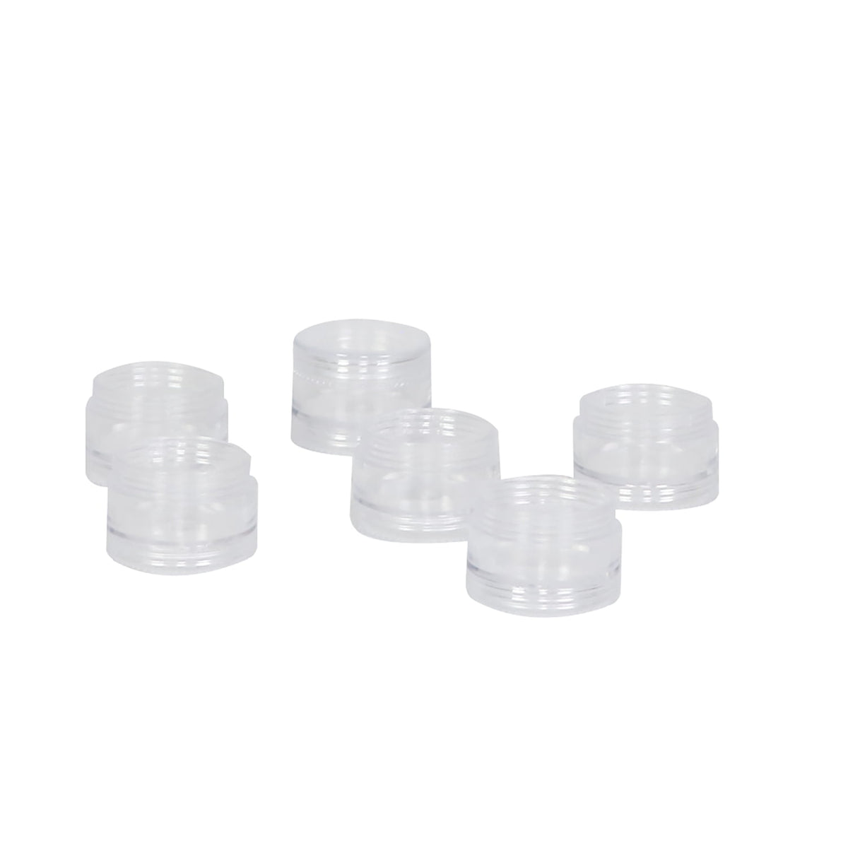 Stackable Clear Plastic Containers 6-Pack – Craft & Bead Storage Jars - Image 4