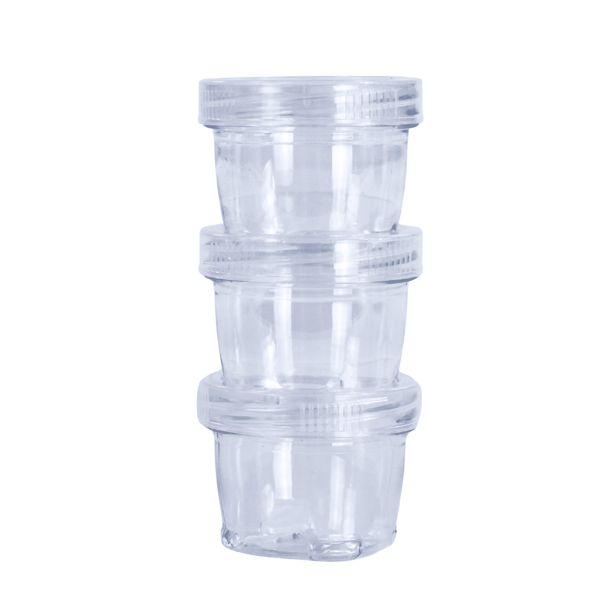 Stackable Crafting Containers, 3 Piece Plastic Clear Set