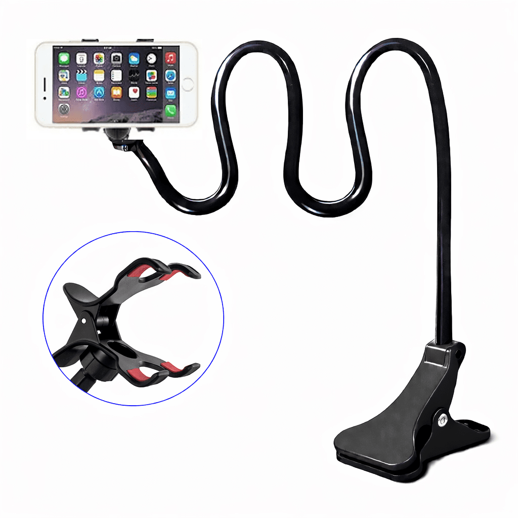 Holder Long Arm Mount for Desk, Clip Bracket Clamp Stand for 4.0-6.5'' Mobile Cell Stand - Image 2