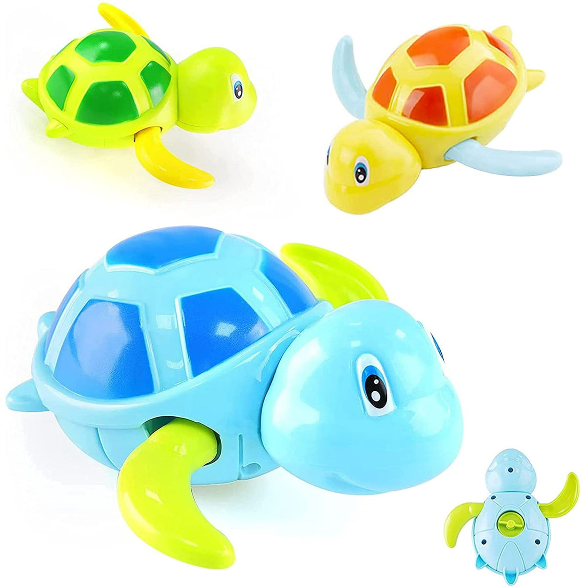 3-Pack Bath Toys for Kids and Toddlers Floating Swimming Turtle Pool Toys, Educational Fun for Ages 1+