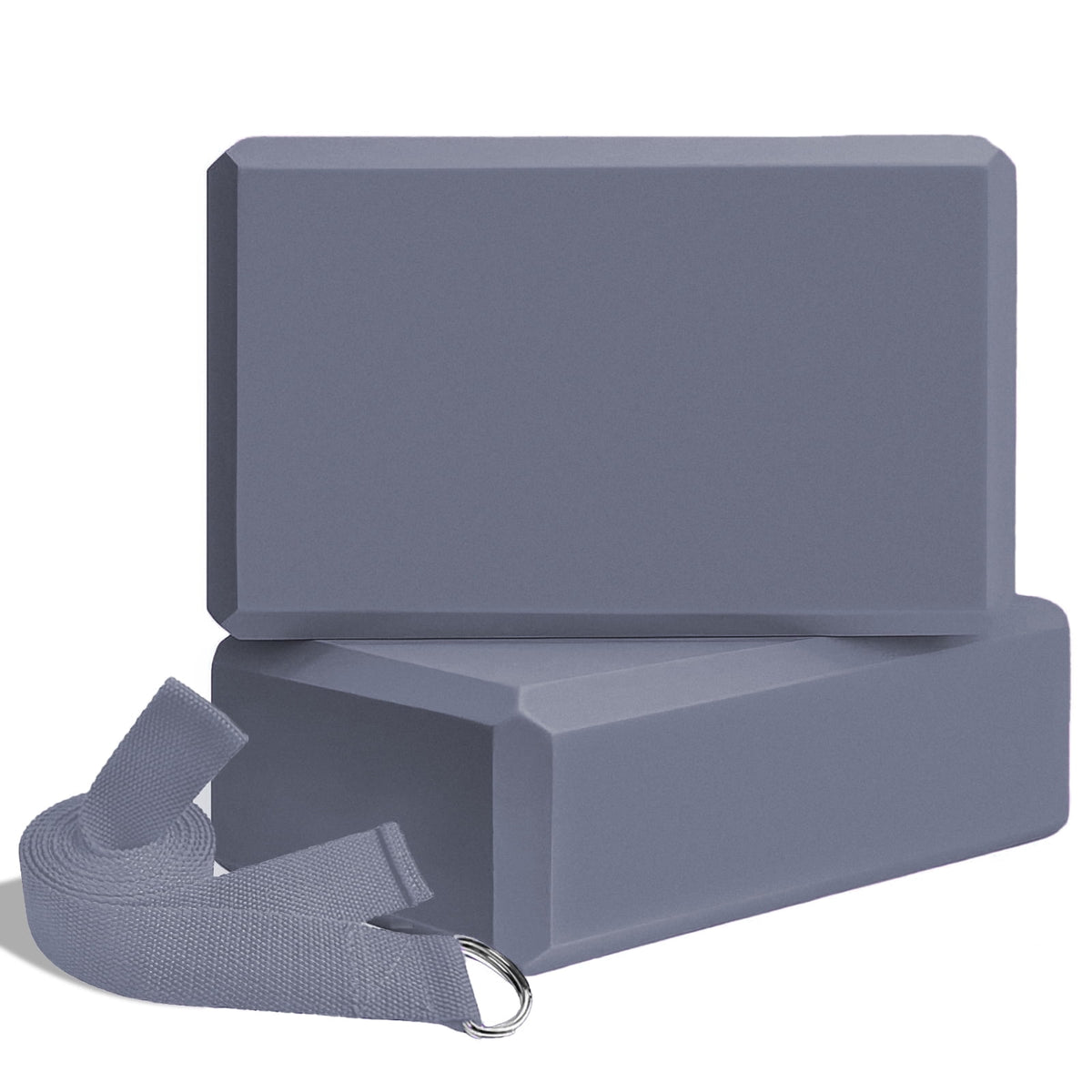 2 Packs with Strap Set, High Density & Lightweight Foam Blocks(9x6x3 inches), Soft Non-Slip Surface & Strap for, Gene...