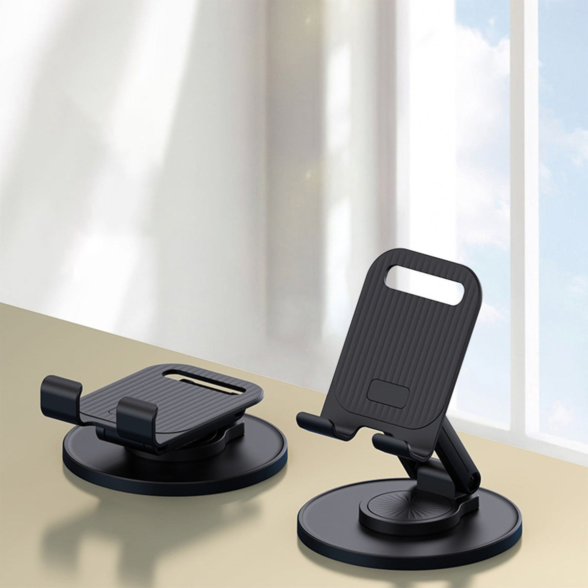 Foldable Phone Stand for Desk 360 Degrees Rotation Height Retractable Cell Phone Holder Portable Cellphone Stand - Image 5