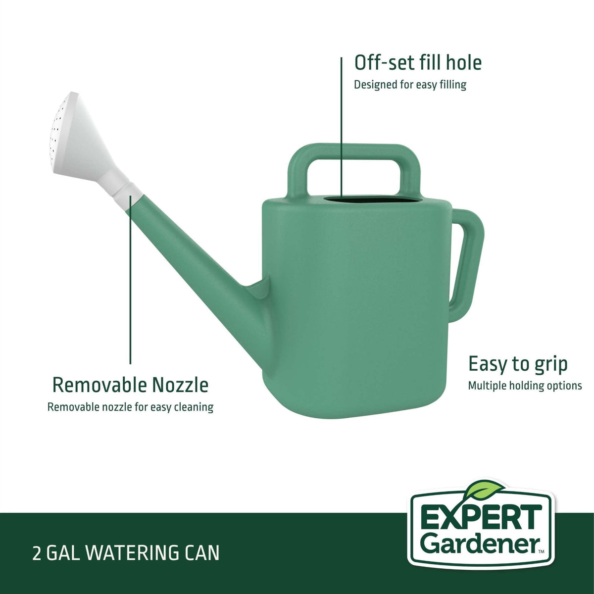 2 gal. Resin Watering Can, Green Lily - Image 3