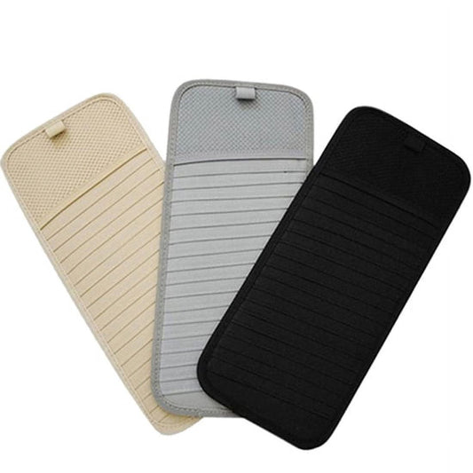 1Pc Car Auto Visor CD Card Case Holder Clipper Disks Hold Organizer Bag Black