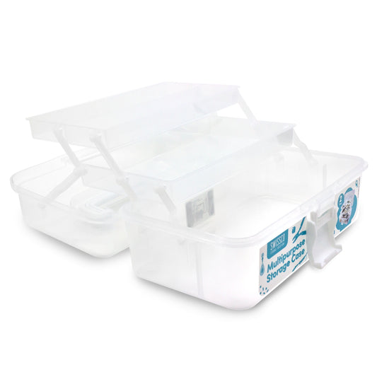 Multi-Purpose Storage Case Organizer for Jewelry and Arts and Crafts, Clear, Medium