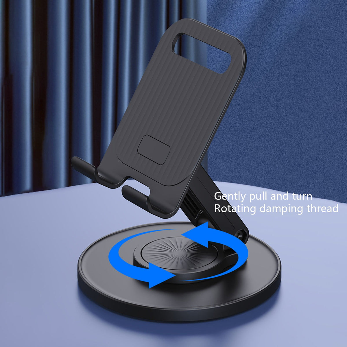 Foldable Phone Stand for Desk 360 Degrees Rotation Height Retractable Cell Phone Holder Portable Cellphone Stand - Image 6