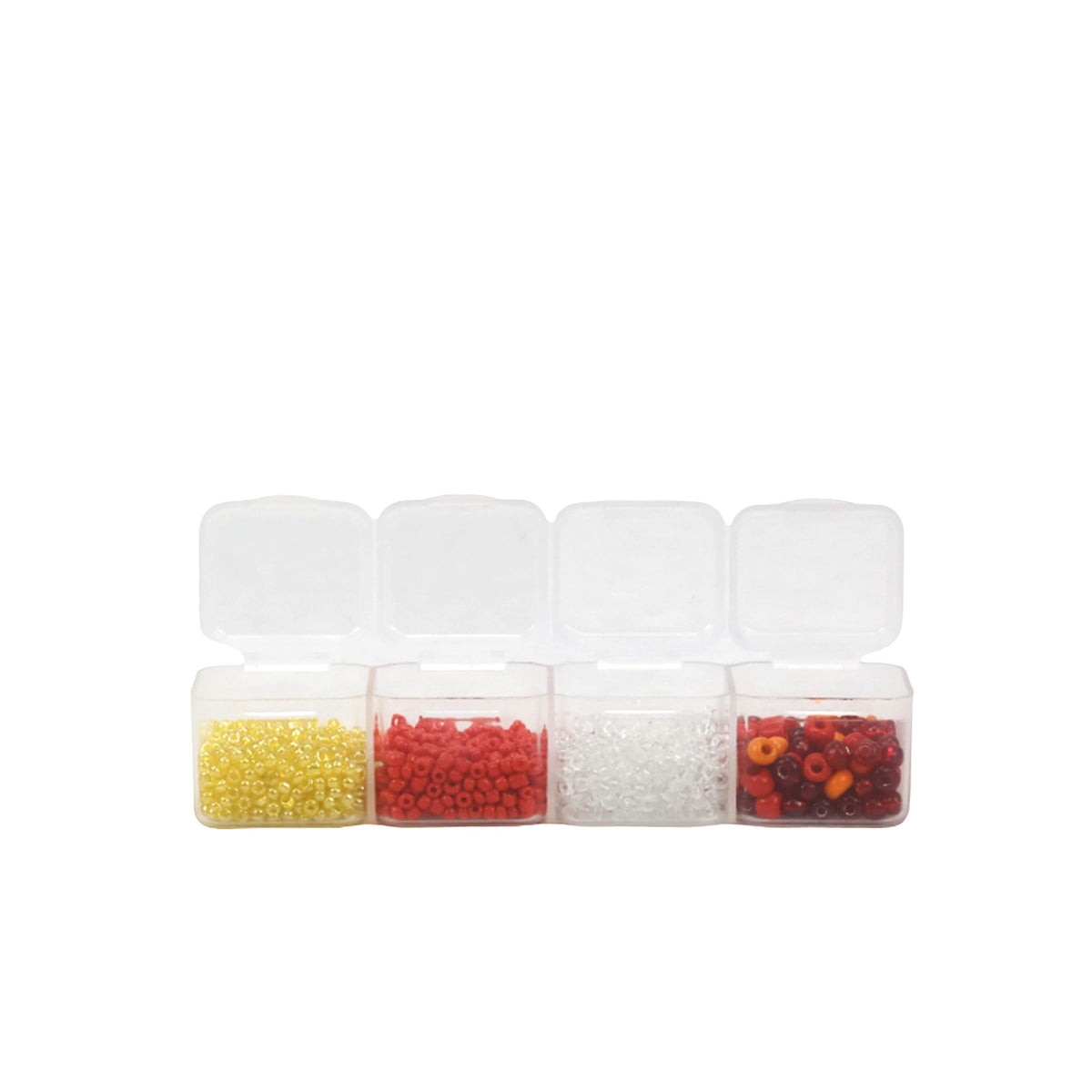 (2 pack) Plastic Craft Organizer with 16 Stackable Clear Jars for Bead and Craft Storage, Beading Projects - Image 5