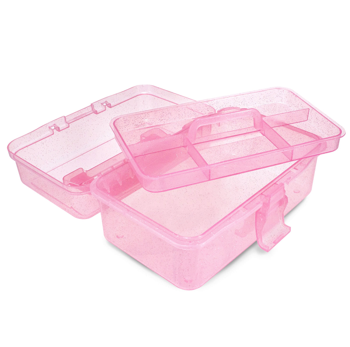 Case with Lift-Out Tray, Pink with Glitter