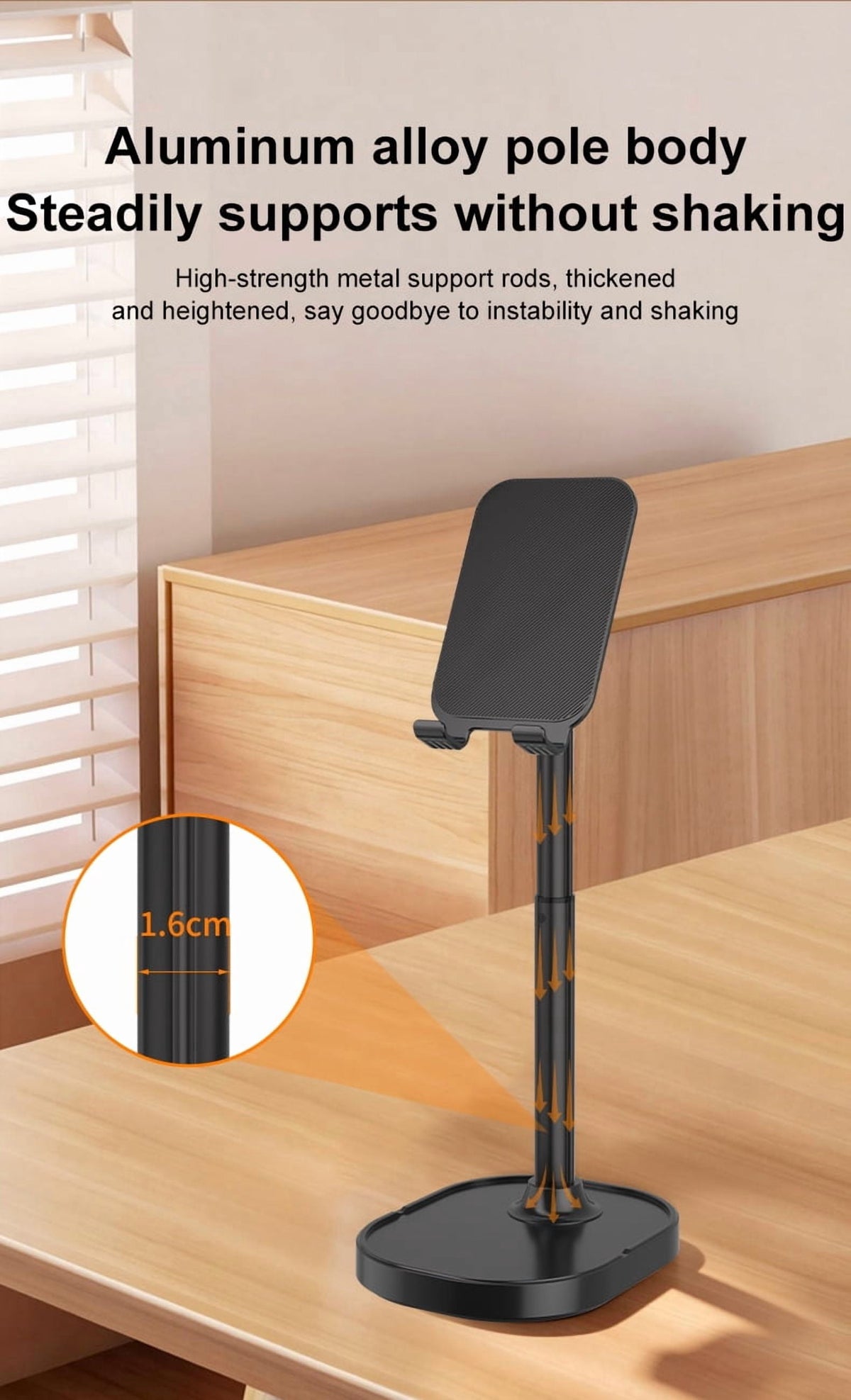 Adjustable Cell Phone Stand for Desk, Phone Stand for Recording, iPhone Holder for Filming, Small iPhone Tripod, Sopo... - Image 4