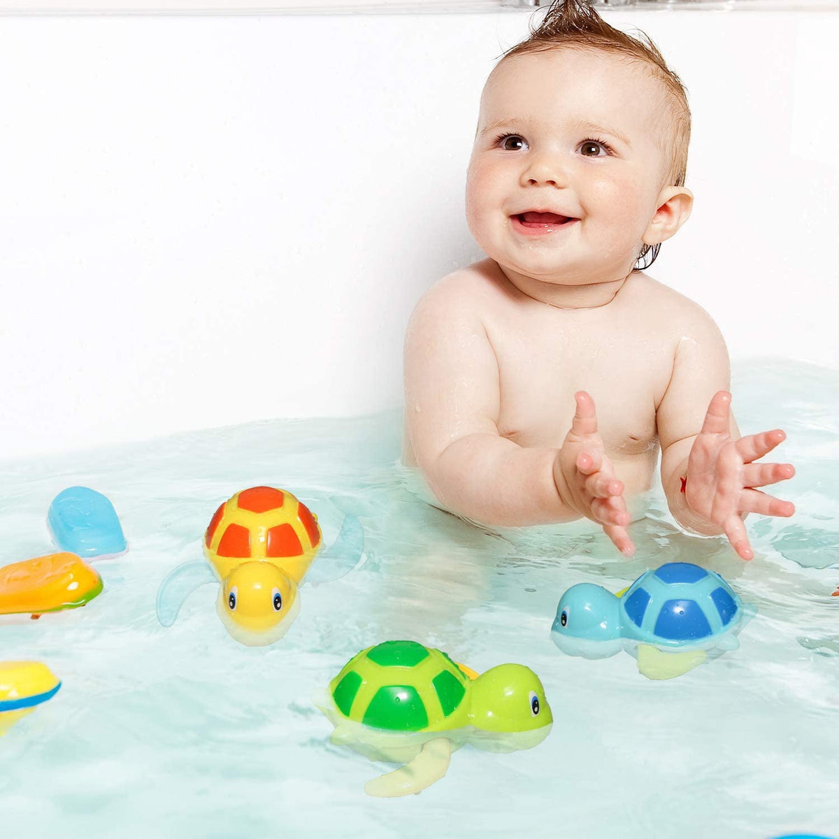 3-Pack Bath Toys for Kids and Toddlers Floating Swimming Turtle Pool Toys, Educational Fun for Ages 1+ - Image 3