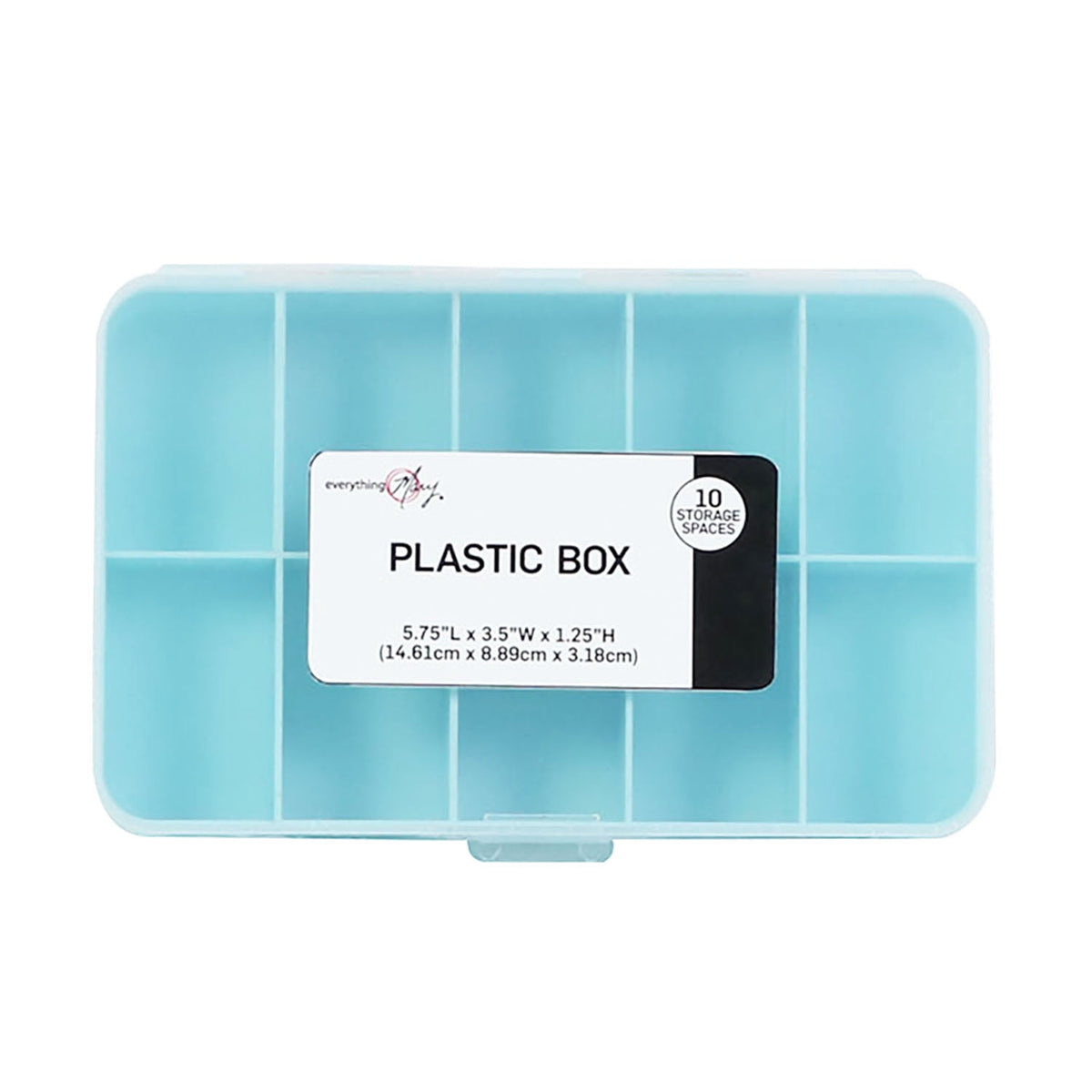 (2 pack) 10 Compartment Plastic Bead Storage Box, Teal (Single) - Image 3