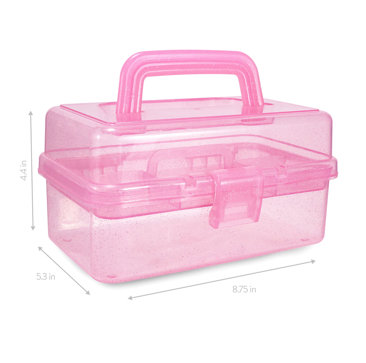 Case with Lift-Out Tray, Pink with Glitter - Image 3