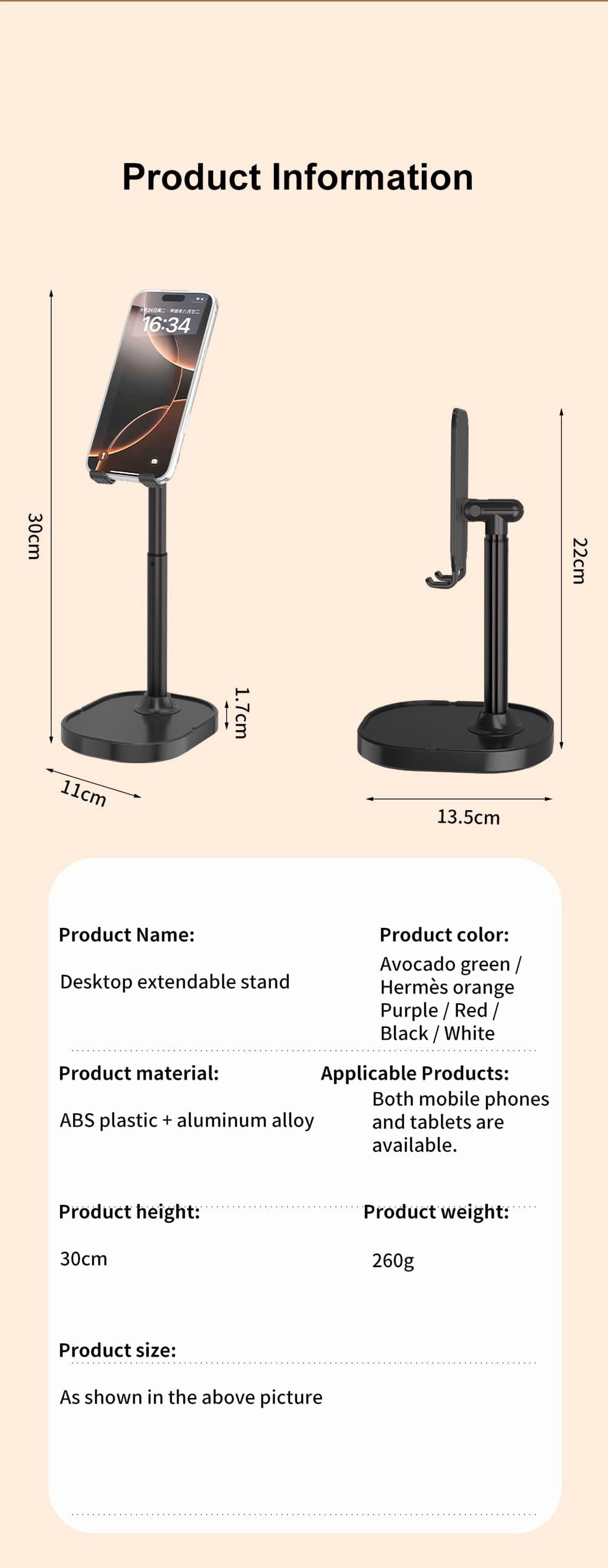 Adjustable Cell Phone Stand for Desk, Phone Stand for Recording, iPhone Holder for Filming, Small iPhone Tripod, Sopo... - Image 3
