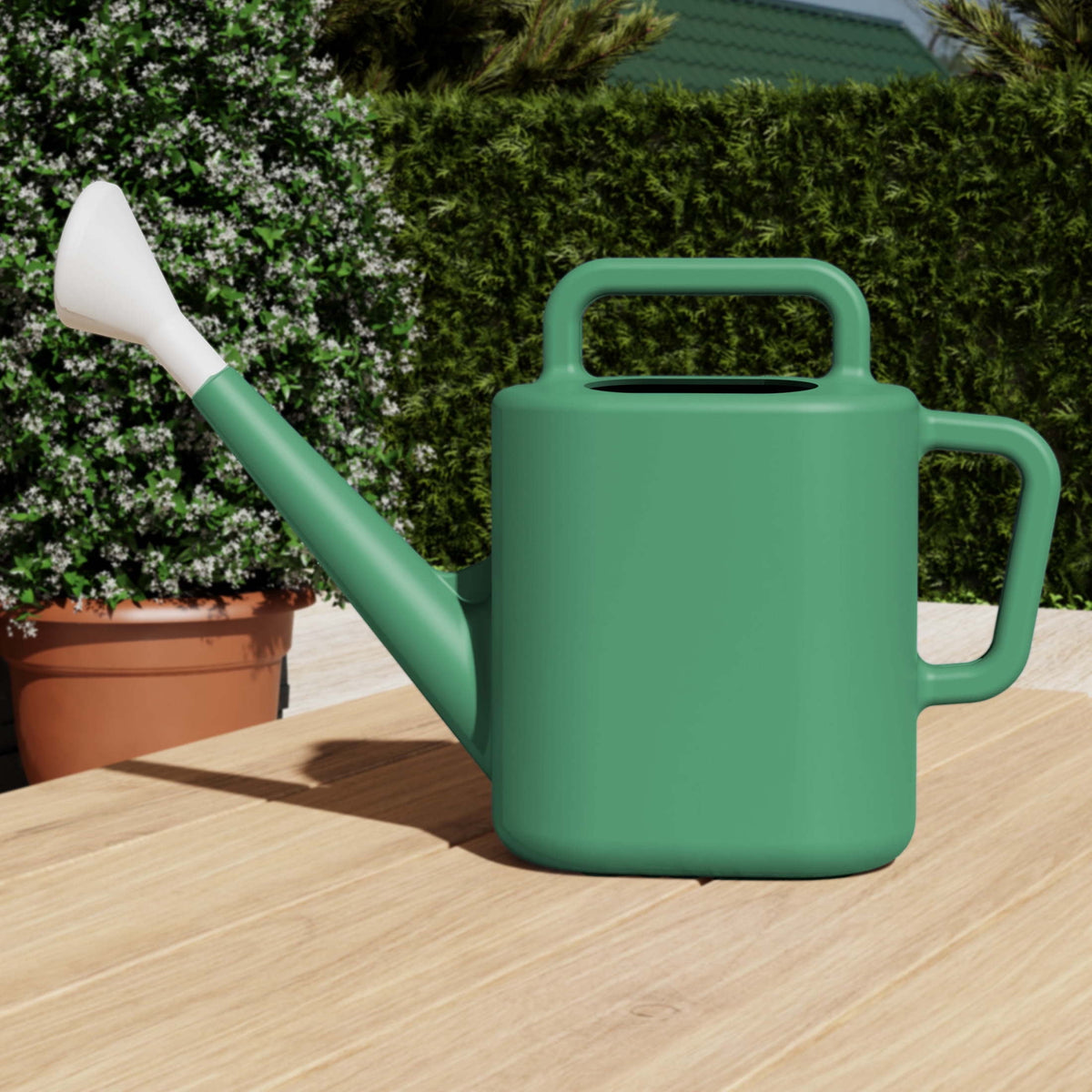 2 gal. Resin Watering Can, Green Lily - Image 2